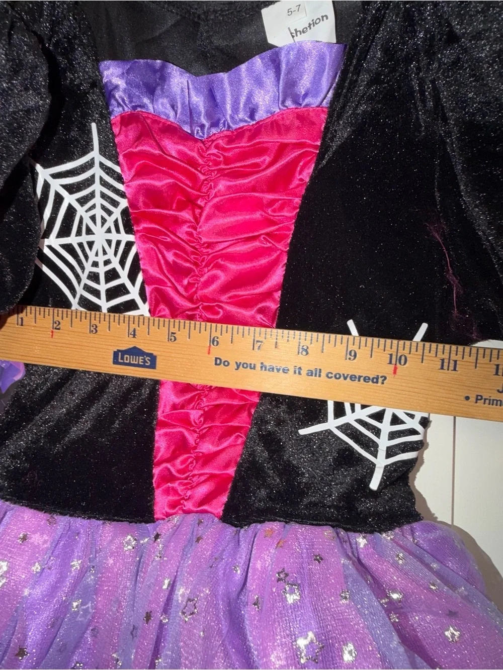 Light-Up Purple Witch Costume for Girls with Hat and Broom NWT Small 4-6